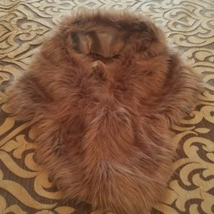 Brown Faux Fur Shawl for Bridal Party
